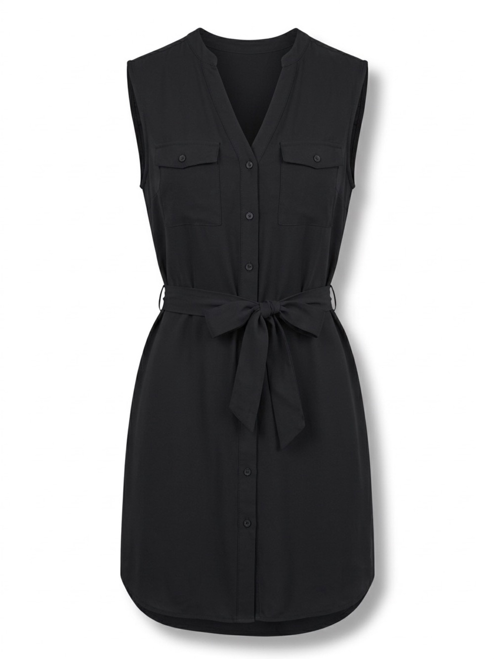 La Vie En Rose Aqua Black Sleeveless Utility Shirt Dress Swim Coverup Large EUC